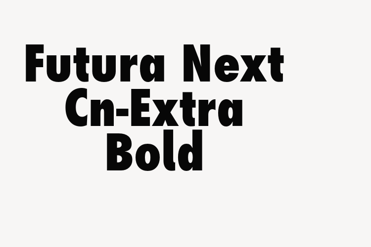 Futura Next Cn-Extra Bold font download