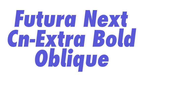 Futura Next Cn-Extra Bold Oblique Font Download