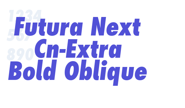 Futura Next Cn-Extra Bold Oblique font download