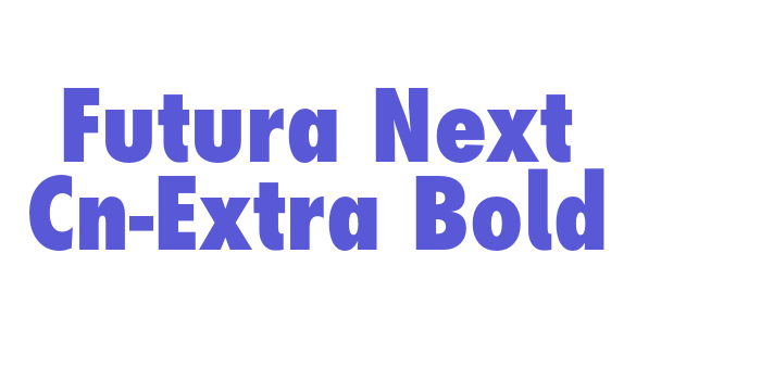 Futura Next Cn-Extra Bold Font Download