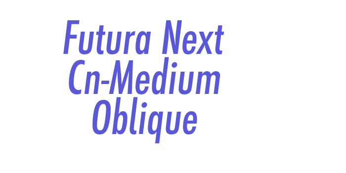 Futura Next Cn-Medium Oblique Font Download