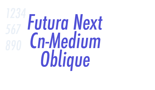 Futura Next Cn-Medium Oblique font download