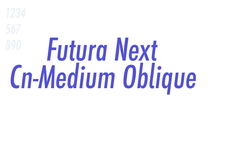 Futura Next Cn-Medium Oblique-font-download