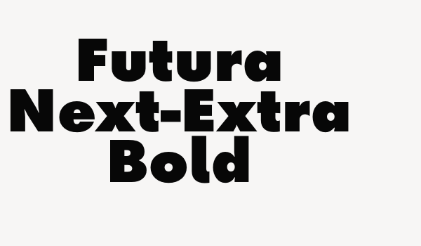 Futura Next-Extra Bold Font