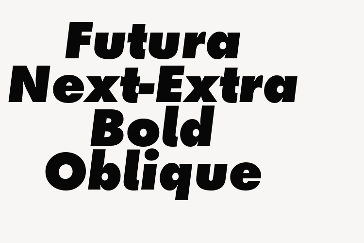 Futura Next-Extra Bold Oblique font download