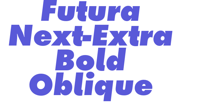 Futura Next-Extra Bold Oblique Font Download