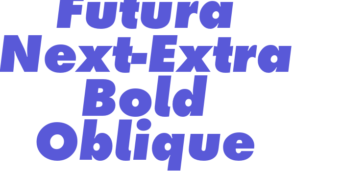 Futura Next-Extra Bold Oblique Font