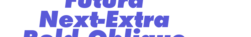 Futura Next-Extra Bold Oblique