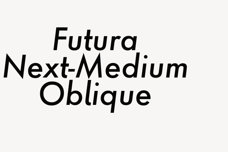 Futura Next-Medium Oblique font download