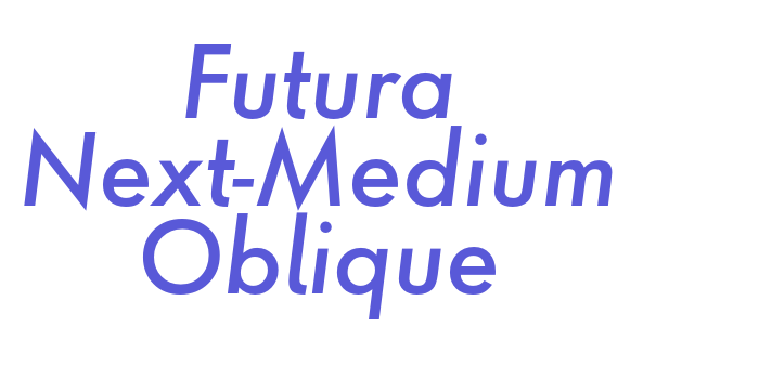 Futura Next-Medium Oblique Font Download