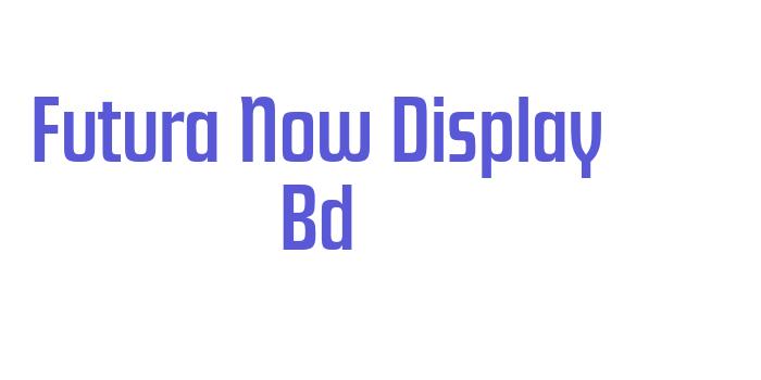 Futura Now Display Bd Font Download