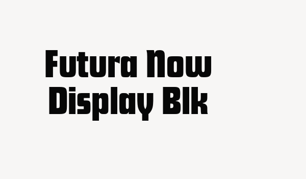 Futura Now Display Blk Font