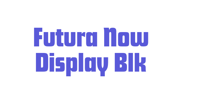 Futura Now Display Blk Font Download