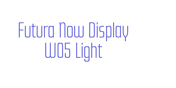 Futura Now Display W05 Light Font Download