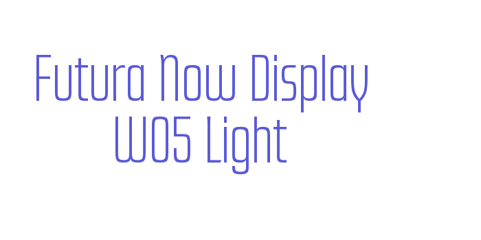 Futura Now Display W05 Light Font