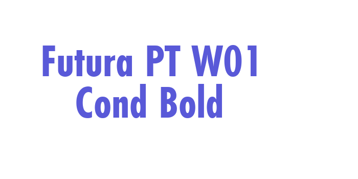 Futura PT W01 Cond Bold Font Download