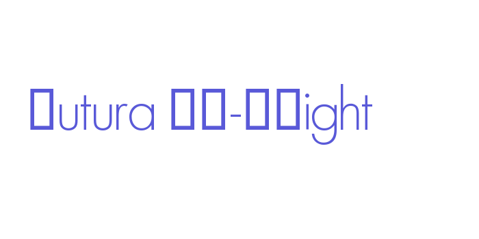 Futura SH-XLight Font Download