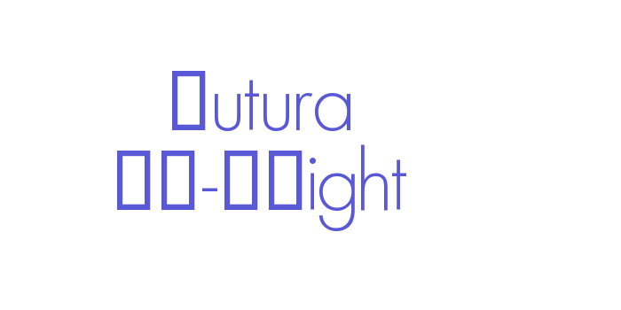 Futura SH-XLight Font