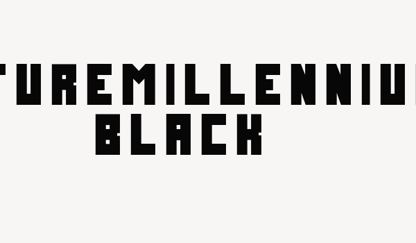 FutureMillennium Black Font