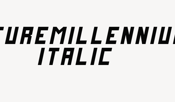 FutureMillennium Italic Font