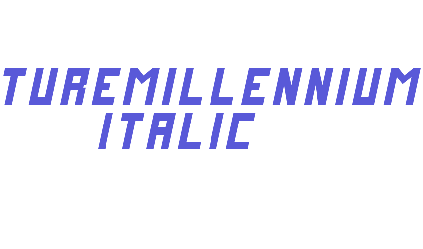 FutureMillennium Italic Font