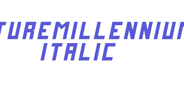 FutureMillennium Italic Font Download