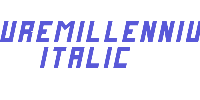 FutureMillennium Italic Font