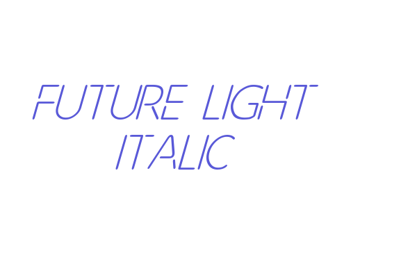 Future Light Italic Font