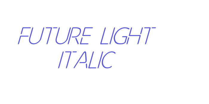 Download Future Light Italic Font