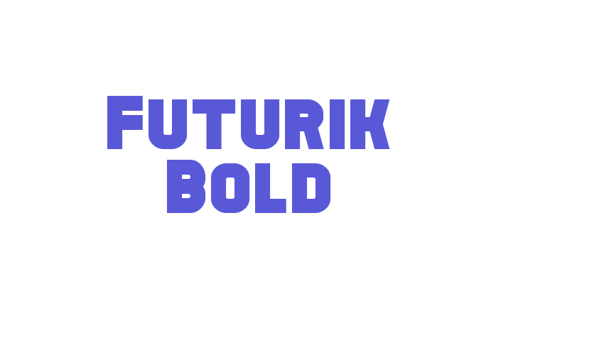 Futurik Bold Font Download