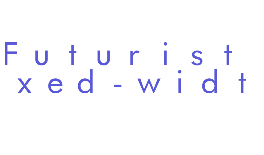 Futurist Fixed-width Font Download