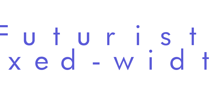 Futurist Fixed-width Font Download