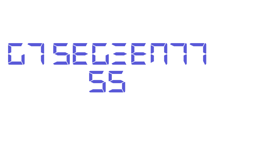 G7 Segment7 S5 Font Download