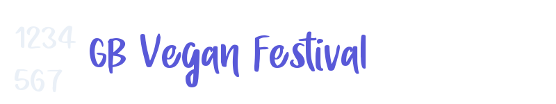 GB Vegan Festival-related font
