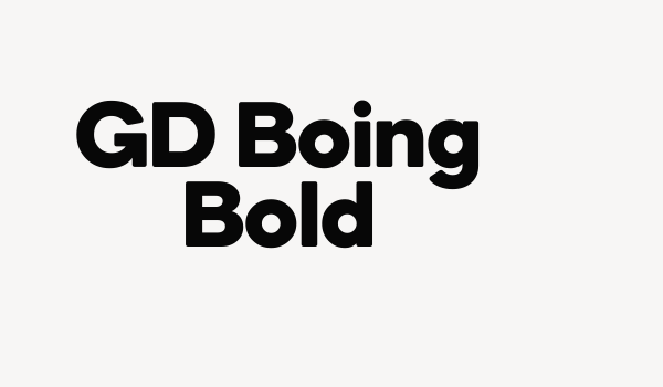 GD Boing Bold Font