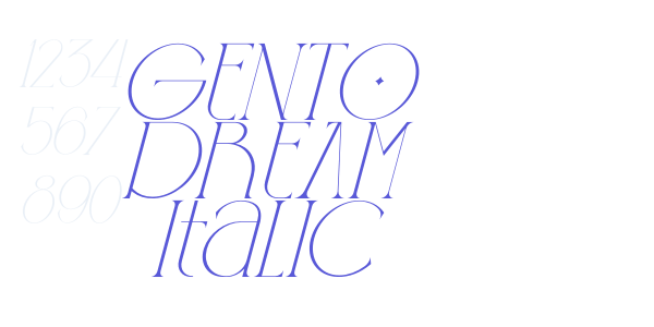 GENTO DREAM Italic font free