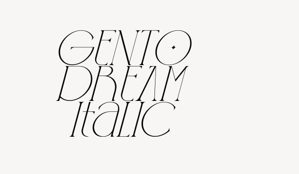 GENTO DREAM Italic Font