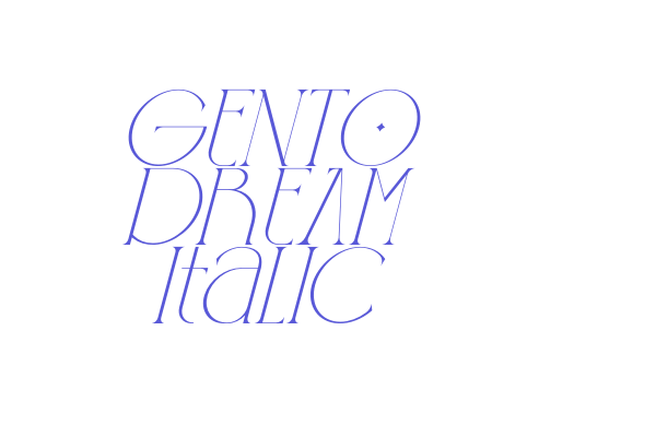 GENTO DREAM Italic Font