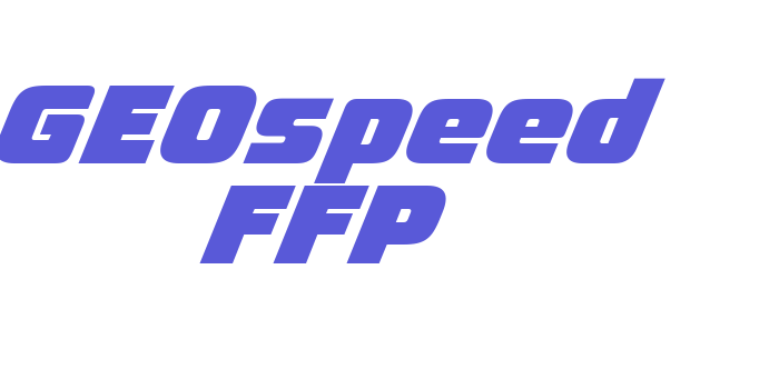 GEOspeed FFP Font