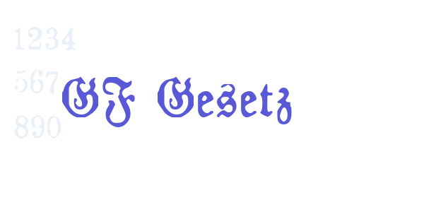 GF Gesetz font free