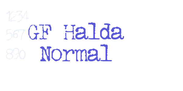 GF Halda Normal font