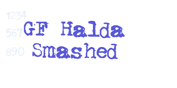 GF Halda Smashed font