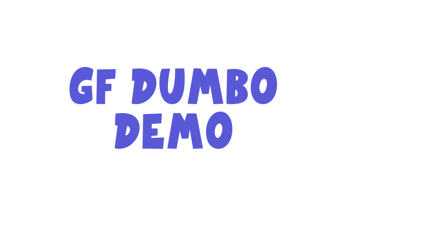 GF Dumbo Demo Font Download