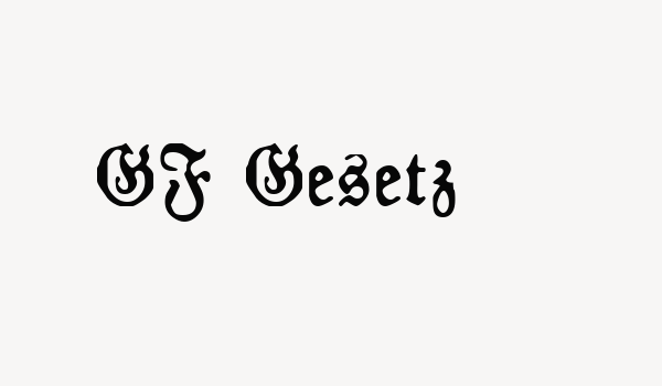 GF Gesetz Font