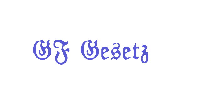 GF Gesetz Font Download