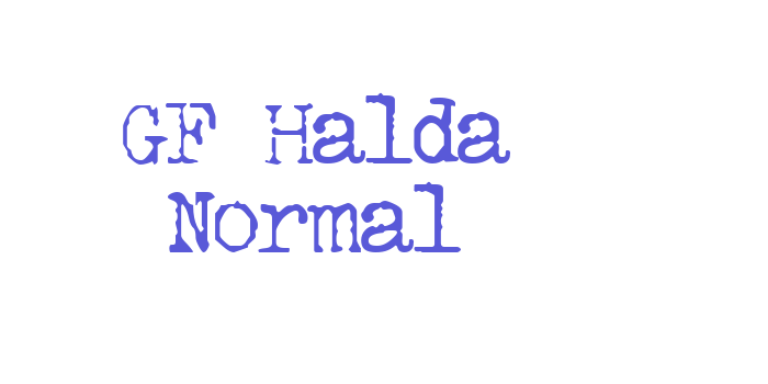 GF Halda Normal Font Download