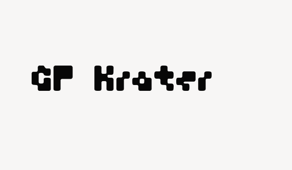 GF Krater Font