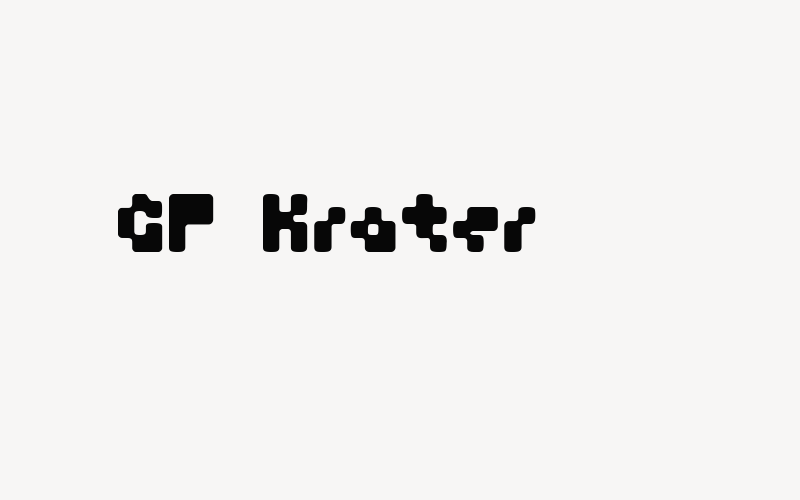 GF Krater Font