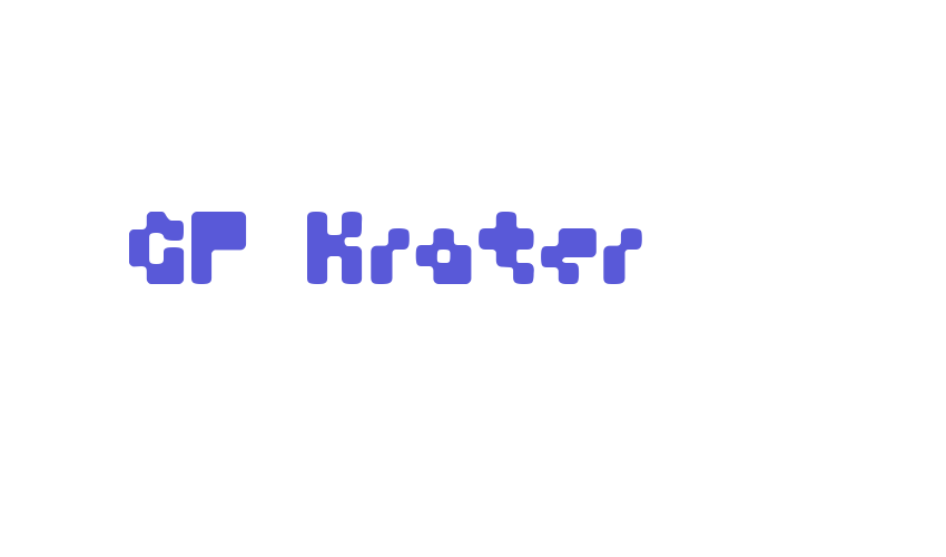 GF Krater Font