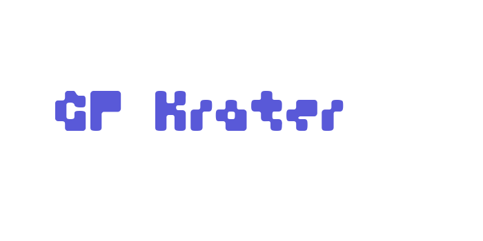 GF Krater Font Download